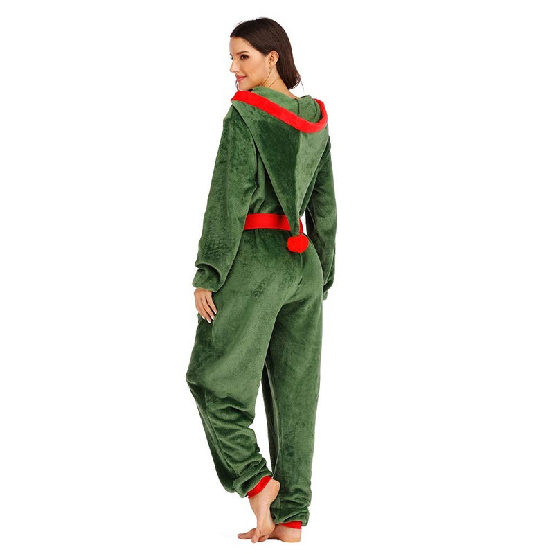 ReneeCho Women's Christmas Costume Elf Pajama, Medium - Image 3